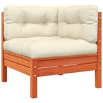 vidaXL Canapé de jardin avec coussins et repose-pied bois pin massif