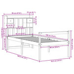 vidaXL Lit bibliothèque sans matelas 90x190 cm bois de pin massif