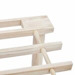 vidaXL Range-chaussures à 4 étagères 2 Pièces Bois de sapin solide