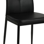 vidaXL Chaises à manger lot de 2 noir similicuir
