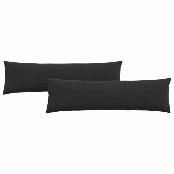 vidaXL Coussins de canapé 2 Pièces Noir 145 x 40 cm