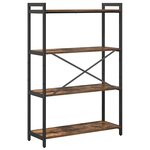 vidaXL Étagère Chêne fumé 80 x 30 x 120 cm Bois d'ingénierie