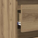 vidaXL Tables de chevet 2 Pièces chêne artisanal bois d'ingénierie