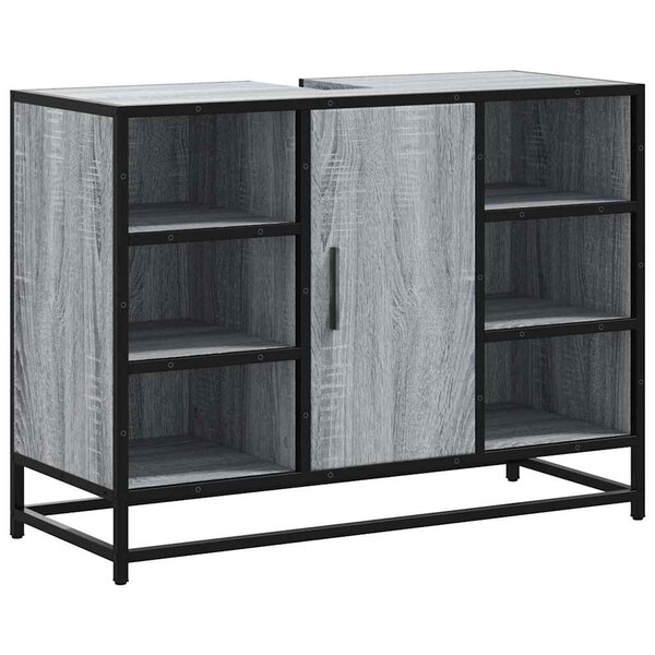 vidaXL Armoire lavabo de salle de bain sonoma gris bois d'ingénierie