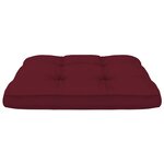 vidaXL Coussins de palette 2 Pièces rouge bordeaux tissu