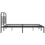 vidaXL Cadre de lit métal sans matelas avec tête de lit noir 135x190cm