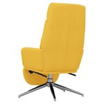vidaXL Chaise de relaxation avec repose-pied Jaune moutarde Tissu