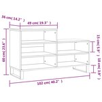 vidaXL Armoire à chaussure Blanc brillant 102x36x60 cm Bois ingénierie