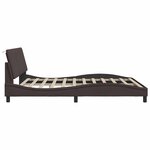 vidaXL Cadre de lit sans matelas marron foncé 180x200 cm tissu