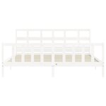 vidaXL Cadre de lit sans matelas blanc 200x200 cm bois massif de pin