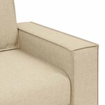 vidaXL Canapé 2 places Crème 180x78x84 cm Tissu