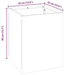 vidaXL Cache-pot de jardin Argent Acier inoxydable