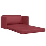 vidaXL Canapé-Lit Bordeaux 124 x 71 x 78 cm Simili cuir
