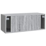 vidaXL Meuble TV mural 78 5 x 31 x 30 cm Sonoma gris Bois d'ingénierie
