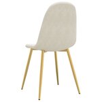 vidaXL Chaises à manger lot de 4 crème velours
