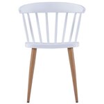 vidaXL Chaises à manger lot de 2 blanc plastique