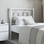 vidaXL Tête de lit métal blanc 75 cm