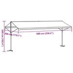 vidaXL Auvent autoportant bleu et blanc 600x300 cm tissu et acier
