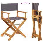 vidaXL Chaises de réalisateur pliables lot de 2 gris foncé tissu