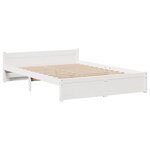 vidaXL Cadre de lit avec tête de lit sans matelas blanc 120x200 cm