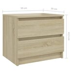 vidaXL Table de chevet Chêne sonoma 50x39x43 5 cm Aggloméré