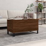 vidaXL Table basse Chêne marron 90x44 5x45 cm Bois d'ingénierie
