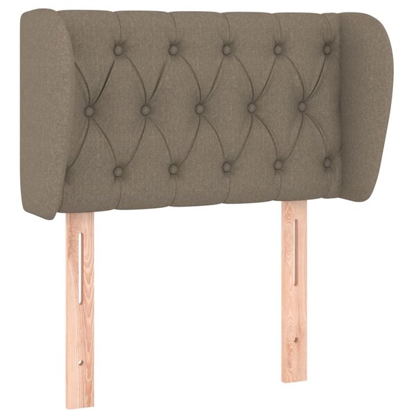 vidaXL Tête de lit avec oreilles Taupe 83x23x78/88 cm Tissu