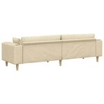 vidaXL Sofa en tissu avec coussin Crème 208 cm tissu