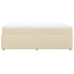 vidaXL Sommier à lattes de lit avec matelas Crème 100x200 cm Tissu
