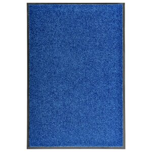 vidaXL Paillasson lavable Bleu 60x90 cm