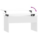 vidaXL Table basse blanc brillant 80x50 5x41 5 cm bois d'ingénierie