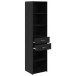 vidaXL Haut Armoire Chêne noir 45 x 42 5 x 185 cm Bois d'ingénierie