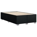 vidaXL Sommier à lattes de lit avec matelas noir 120x190 cm tissu