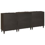 vidaXL Buffet 3 Pièces Noir et or 60 x 33 x 75 cm bois de manguier massif
