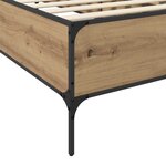 vidaXL Cadre de lit Chêne artisanal 80 x 200 cm Bois d'ingénierie
