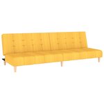 vidaXL Canapé-lit à 2 places Jaune Tissu