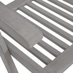 Vidaxl chaises inclinables de jardin 2 pièces gris bois solide d'acacia