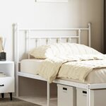 vidaXL Tête de lit métal blanc 100 cm