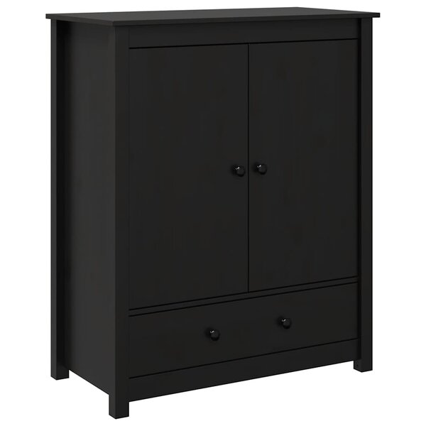 vidaXL Buffet Noir 83x41 5x100 cm Bois massif de pin
