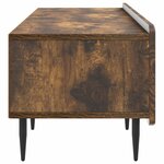 vidaXL Meuble TV Chêne fumé 147 x 34 5 x 32 cm Bois d'ingénierie