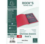 Paquet De 100 Chemises Rock''s 210 - 24x32cm - Gris - Exacompta