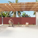 vidaXL Auvent latéral rétractable Marron 180x1200 cm