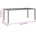 Ensemble de Salle à Manger de Jardin vidaXL 7 Pièces Gris Poly Rattan
