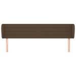 vidaXL Tête de lit avec oreilles Marron foncé 183x23x78/88 cm Tissu