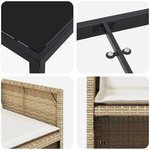 vidaXL Ensemble de salle à manger pour jardin 5 Pièces Beige polyrotin