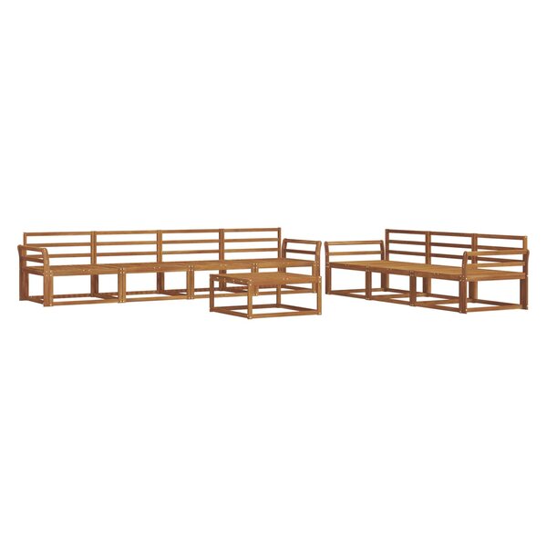 vidaXL Ensemble de canapés d'extérieur 8 Pièces Naturel