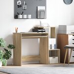vidaXL Bureau en chêne de Sonoma Chêne de Sonoma MDF avec placage en chêne