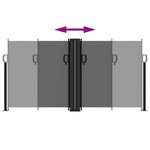 vidaXL Auvent latéral rétractable anthracite 120x1000 cm