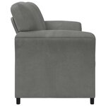 vidaXL Sofa 2 places Gris foncé 138 x 83 x 95 cm Velours