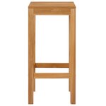 vidaXL Tabouret de bar 4 Pièces Naturel Bois de teck massif